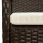 Preview:  Gartenstuhl mit Kissen Poly Rattan Braun