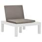 Preview:  Garten-Lounge-Stuhl mit Sitzpolster Kunststoff Weiß