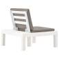 Preview:  Garten-Lounge-Stuhl mit Sitzpolster Kunststoff Weiß