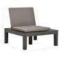 Preview:  Garten-Lounge-Stuhl mit Sitzpolster Kunststoff Anthrazit