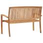 Preview:  Gartenbank 2-Sitzer Stapelbar 128,5 cm Massivholz Teak