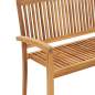 Preview:  Gartenbank 2-Sitzer Stapelbar 128,5 cm Massivholz Teak
