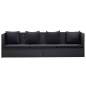 Preview:  Garten-Sofabett mit Kissen Poly Rattan Schwarz