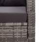 Preview:  2-Sitzer-Gartensofa mit Kissen Grau 124 cm Poly Rattan