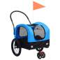 Preview:  2-in-1 Fahrradanhänger für Hunde und Buggy Blau und Schwarz