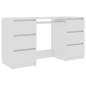 Preview:  Schreibtisch Hochglanz-Weiß 140x50x77 cm Holzwerkstoff