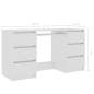 Preview:  Schreibtisch Hochglanz-Weiß 140x50x77 cm Holzwerkstoff