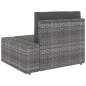 Preview:  Modulares 3-Sitzer-Sofa Poly Rattan Grau