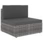 Preview:  Modulares 3-Sitzer-Sofa Poly Rattan Grau