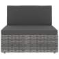 Preview:  Modulares 3-Sitzer-Sofa Poly Rattan Grau