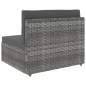 Preview:  Modulares 3-Sitzer-Sofa Poly Rattan Grau