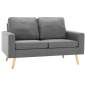 Preview:  2-Sitzer-Sofa Hellgrau Stoff