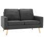 Preview:  2-Sitzer-Sofa Dunkelgrau Stoff