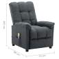 Preview:  Push Back Massagesessel Hellgrau Stoff