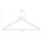 Preview:  100 Stk. Kleiderbügel-Set Rutschfest Weiß Hartholz   