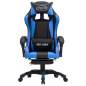 Preview:  Gaming-Stuhl mit Fußstütze Blau und Schwarz Kunstleder 