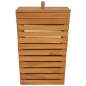 Preview:  Wäschekorb 30×30×45 cm Teak Massivholz
