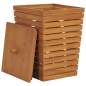 Preview:  Wäschekorb 30×30×45 cm Teak Massivholz