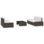 Preview:  5-tlg. Garten-Lounge-Set Poly Rattan Braun