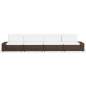 Preview:  4-tlg. Garten-Lounge-Set Poly Rattan Braun