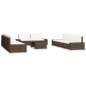 Preview:  10-tlg. Garten-Lounge-Set Poly Rattan Braun