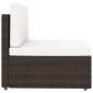 Preview:  10-tlg. Garten-Lounge-Set Poly Rattan Braun