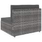 Preview:  6-tlg. Garten-Lounge-Set Poly Rattan Grau