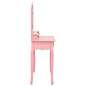 Preview:  Schminktisch-Set mit Hocker Rosa 80×69×141 cm Paulowniaholz 