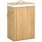 Preview:  Bambus-Wäschekorb mit 2 Fächern 72 L