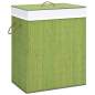 Preview:  Bambus-Wäschekorb mit 1 Fach Grün 83 L