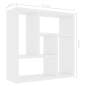 Preview:  Wandregal Hochglanz-Weiß 45,1x16x45,1 cm Holzwerkstoff