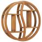 Preview:  Wandregal Yin und Yang 60x15x60 cm Teak Massivholz 