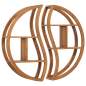 Preview:  Wandregal Yin und Yang 100x20x100 cm Teak Massivholz 