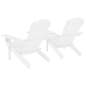 Preview:  Adirondack-Gartenstühle mit Tisch Massivholz Tanne Weiß