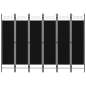 Preview:  6-tlg. Raumteiler Schwarz 240 x 180 cm