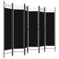 Preview:  6-tlg. Raumteiler Schwarz 240 x 180 cm