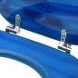 Preview:  Toilettensitz mit Deckel MDF Blau Wassertropfen-Design