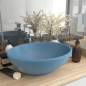 Preview:  Luxuriöses Ovales Waschbecken Matt Hellblau 40x33 cm Keramik