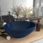 Preview:  Luxuriöses Ovales Waschbecken Matt Dunkelblau 40x33 cm Keramik