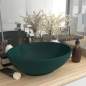 Preview:  Luxuriöses Ovales Waschbecken Matt Dunkelgrün 40x33 cm Keramik