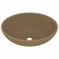 Preview:  Luxuriöses Ovales Waschbecken Matt Creme 40x33 cm Keramik