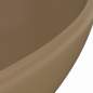 Preview:  Luxuriöses Ovales Waschbecken Matt Creme 40x33 cm Keramik