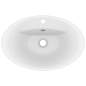 Preview:  Luxus-Waschbecken Überlauf Oval Matt-Weiß 58,5x39 cm Keramik   