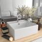 Preview:  Luxus-Waschbecken Überlauf Quadratisch Matt Weiß 41x41 cm