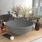 Preview:  Luxus-Waschbecken Rund Matt Hellgrau 32,5x14 cm Keramik