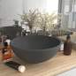 Preview:  Luxus-Waschbecken Rund Matt Dunkelgrau 32,5x14 cm Keramik
