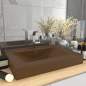 Preview:  Luxuriöses Waschbecken mit Hahnloch Matt Creme 60x46cm Keramik