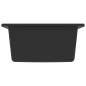 Preview: Küchenspüle mit Überlauf Schwarz Granit