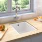 Preview: Küchenspüle mit Überlauf Weiß Granit