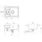 Preview: Küchenspüle mit Überlauf Doppelbecken Weiß Granit